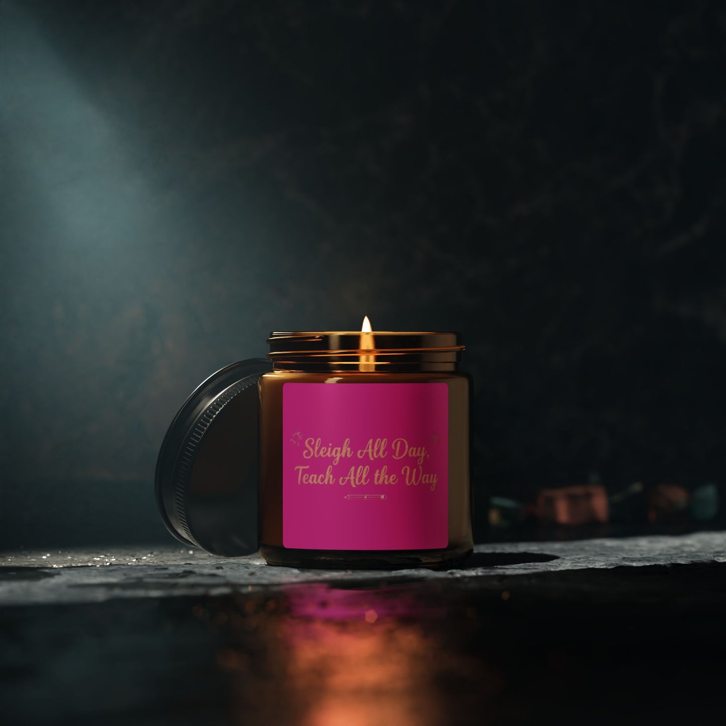 Festive Amber Jar Soy Candle - Sleigh All Day