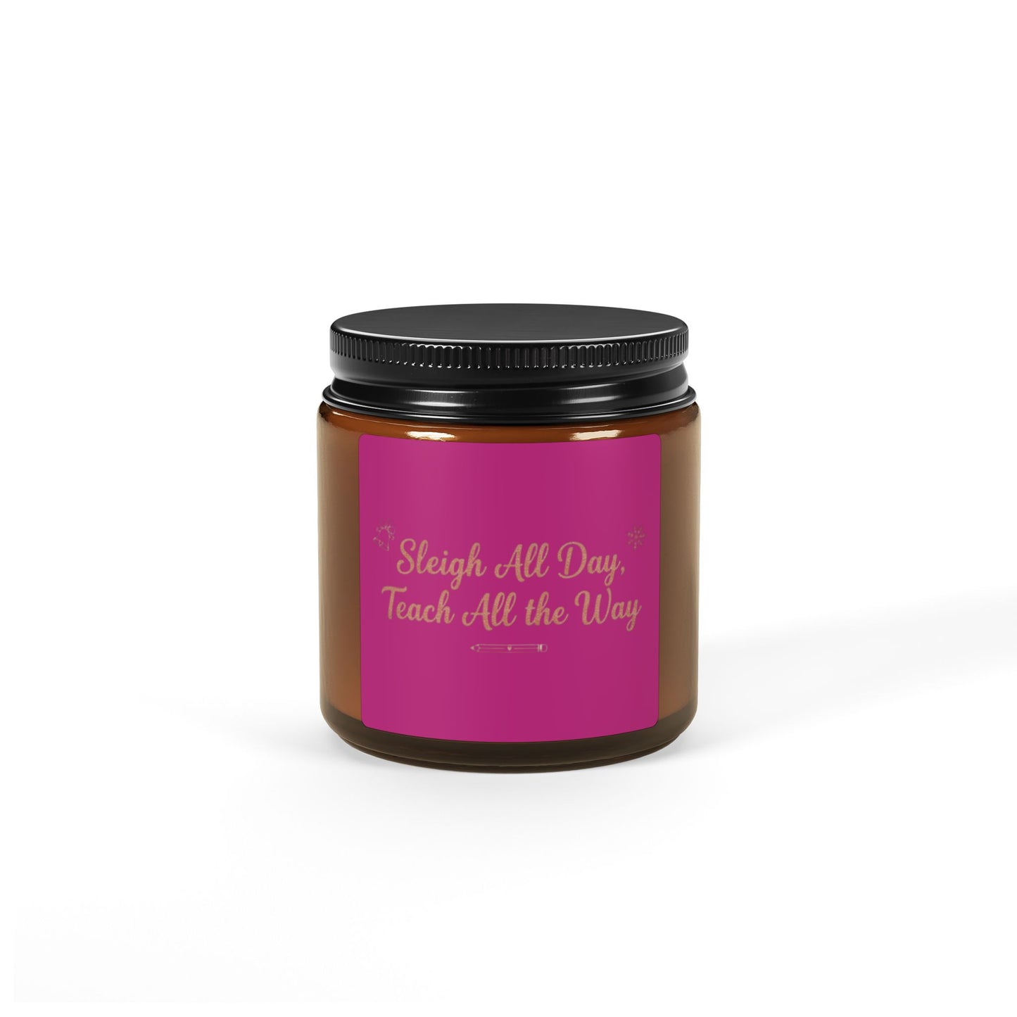 Festive Amber Jar Soy Candle - Sleigh All Day