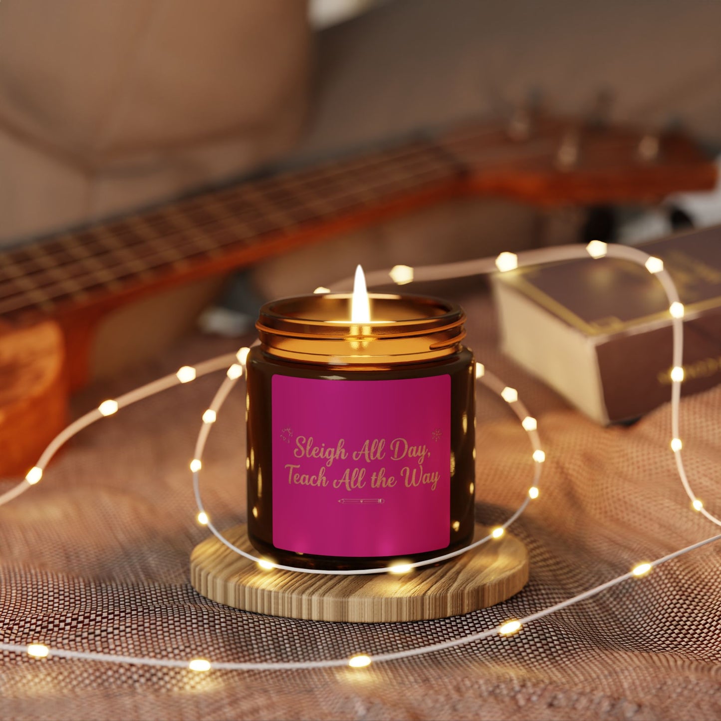 Festive Amber Jar Soy Candle - Sleigh All Day