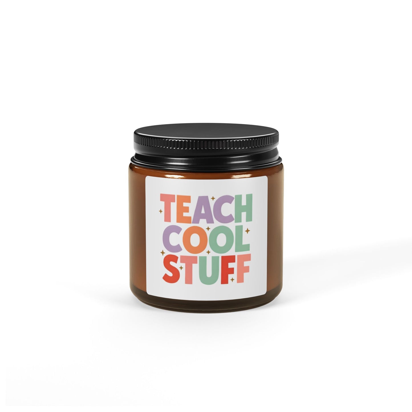 Colorful Teach Cool Stuff Scented Soy Candle